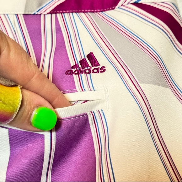 Adidas Mini Skirt‎ in White and Purple for running, pickle ball, casual athletic - Picture 4 of 13